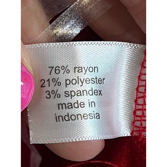 Lane Bryant Top Women 22 Red Sweater Tunic Tomato Girl Festive Neutral Boho 80s - Picture 7 of 10